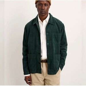 Alex Mill Mens Dark Spruce Fine Wale Corduroy Work Jacket Chore Coat Large